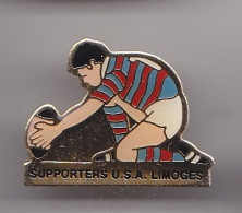 Pin's Rugby Supporters USA Limoges  Réf 8245 - Rugby