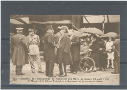 DINANT -SOUVENIR DE L'INAUGURATION DU MONUMENT AUX MORT DE DINANT , 23 AOUT 1914-LE MINISTRE ET LE GOUVERNEUR DE NAMUR - Dinant