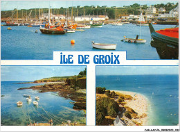 CAR-AAYP6-56-0391 - ILE DE GROIX - Port-Tudy - Petite Crique Et Vue Sur Port-melite - Les Grands Sables - Sonstige & Ohne Zuordnung