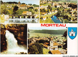 CAR-AAYP4-25-0238 - Souvenir De MORTEAU - Le Saut Du Doubs - L'eglise Et Vue Generale - Le Pont Sur Le Doubs - La Plage  - Autres & Non Classés