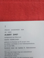 Doodsprentje Albert Smet / Hamme 24/1/1916 - 14/5/1990 ( Maria Verwilghen ) - Religione & Esoterismo