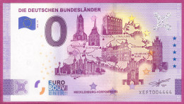 0-Euro XEFT 2020-13 # 4444 ! DIE DEUTSCHEN BUNDESLÄNDER - MECKLENBURG-VORPOMMERN - Privéproeven