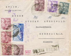 55062. Carta Aerea BARCELONA 1940. Guerra Civil, CENSURA MILITAR. A Germany - Storia Postale