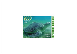 TOGO 2024 DELUXE PROOF - CAMOUFLAGE - GREEN TURTLE TURTLES TORTUE VERTE TORTUES - REPTILES - Turtles