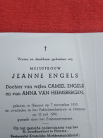 Doodsprentje Jeanne Engels / Hamme 7/11/1910 - 12/7/1990 ( D.v. Camiel Engels En Anna Van Heemsbergen ) - Godsdienst & Esoterisme