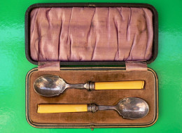 # Cucchiai Da Tè, Scatola Originale -Cuillères à Thé, Boîte Originale -Tea Spoons, Original Box - Zilverwerk