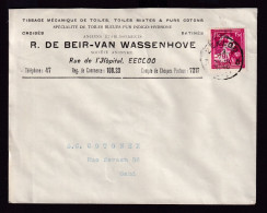 DDGG 132 -- Enveloppe TP Moins 10 % Surcharge Locale EEKLOO 1946 - Entete Tissage Mécanique De Beir-Van Wassenhove - 1946 -10%