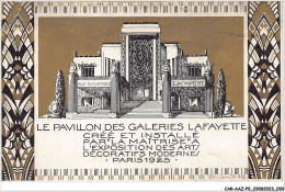 CAR-AAZP9-0679 - PUBLICITE - Pavillon Des Galeries Lafayette  - Werbepostkarten