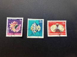 11-5-2024 (stamp)  3 Shell / Seashell - Coquillage - Cocos (Keeling) Islands (3 Values) - Crustacés