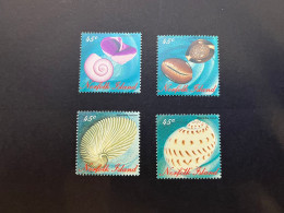 11-5-2024 (stamp)  4 Shell / Seashell - Coquillage - Norfolk  Islands (4 Values) - Crustaceans