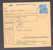 DDR. EF. Mi.-Nr. 420 Auf Paketkarte - Autres & Non Classés