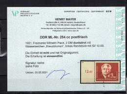 SBZ- DDR., Mi.-Nr. 254 Cc,postfrisch Linkes Randstück, Befund Mayer - Sonstige & Ohne Zuordnung