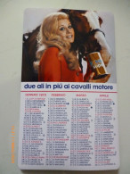 CALENDARIO TASCABILE PLASTIFICATO "MOBILOIL SUPER 10W - 50 Anno 1973" - Tamaño Pequeño : 1971-80