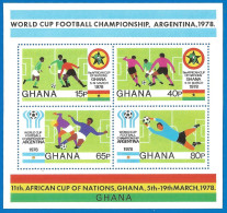 Ghana 1978 Years, Mint Block MNH (**) Soccer Football - Ghana (1957-...)
