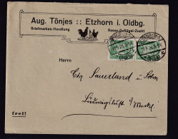 DR, Reklame-Brief, Aug.Tönjes, Etzhorn I.Oldbg. Briefmarken Handlung - Autres & Non Classés