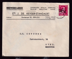 DDGG 135 -- Enveloppe TP Moins 10 % Surcharge Locale EEKLOO 1946 - Entete Breiwerkfabriek De Keyser-Standaert - 1946 -10%