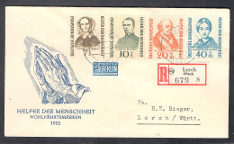 Bund , FDC. Mi.-Nr. 222-225 Als R-Brief Gelaufen Mit Ak-St. - Altri & Non Classificati