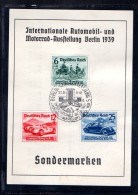 DR. Inter. Automobil Und Motorradausstellung Berlin1939 Mit Mi.-Nr. 686-688, FDC - Altri & Non Classificati