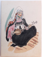 CPA Illustrateur / Collection Artistique "JHA" - Types De L'Afrique Du Nord - N° 6. Musicienne De Tiznit (Sud Marocain). - Other & Unclassified