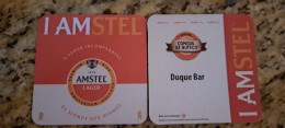 AMSTEL HISTORIC SET BRAZIL BREWERY  BEER  MATS - COASTERS #038 DUQUE BAR - Beer Mats