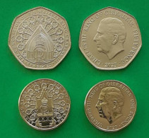 Gibraltar 50 Pence + 1 Pound 2023, Set 2, King Charles III's Coronation, KM#New, Unc - Gibilterra