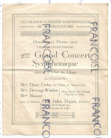 2ème Grand Concert Symphonique à Lille (F-59800) - Programma's