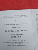 Doodsprentje Maria Peelman / Hamme 3/6/1920 - 15/3/1990 ( Louis Joos ) - Religione & Esoterismo