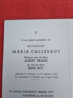 Doodsprentje Maria Callebaut / Galle 26/10/918 - 5/4/1990 ( Albert Braem / René Suy ) - Religion &  Esoterik