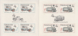 TCHECOSLOVAQUIE - 2 BLOCS N°74/5 ** (1987) Camionnette Et Locomotive - Blocks & Sheetlets