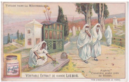 CHROMOS - CHROMO - IMAGE - LIEBIG - VOYAGE DANS LA MEDITERRANEE - ALGERIE CIMETIERE ARABE PRES BILDAH - Liebig