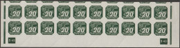109/ Pof. NV 16, Down Strip, Plate Number 2-43, Broken Frames - Unused Stamps