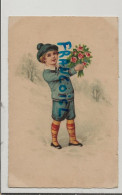 Petit Garçon, Beret Et Bouquet De Roses. 193? - 1900-1949