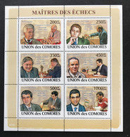 COMORES 2009 - NEUF**/MNH - Mi 2058 / 2063 - YT 1369 / 1374 - ECHECS CHESS SCHACH - Chess