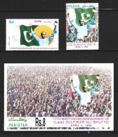 PAKISTAN. N°926-7 + BF 6 De 1996. Ali Bhutto. - Pakistán