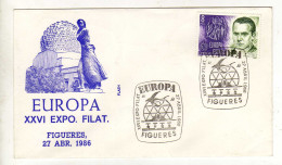 Enveloppe 1er Jour ESPAGNE ESPANA Oblitération FIGUERES 27/04/1986 - FDC