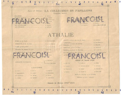 Institut De La Tour. Programme De Spectacle D'élèves:" Athalie " De Jean Racine - Programas