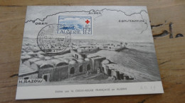 Carte ALGERIE FDC, Croix Rouge 1952 ............BOITE1.......... 414 - Covers & Documents