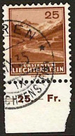 Liechtenstein 1935: Saminatal 25 Rp. Schlüsselwert / Key Value Of Set) Mit ⊙ MAUREN ?.IX.35 (Zumstein CHF 80.00) - Gebraucht