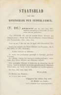 Staatsblad 1876 - Betreffende Postkantoor Gorredijk - Covers & Documents