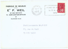 70 ST LOUP Sur SEMOUSE  HAUTE SAONE 1973 : FOIRE DE ... - Mechanical Postmarks (Advertisement)