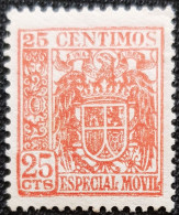 Fiscales  Especial Movil U138 1940 25cts - Steuermarken