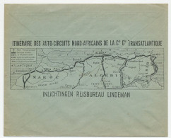 Firma Envelop Arnhem 1925 - Reisbureau / Kaart Noord Afrika - Non Classés