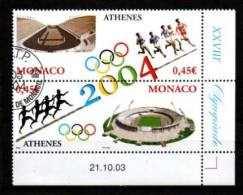 MONACO   -  2004 .  Y&T N° 2439 / 2440 Oblitérés.   JO D'Athènes - Used Stamps