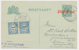 Briefkaart G. 112 I / Bijfrankering Amsterdam - Oostenrijk 1920 - Interi Postali