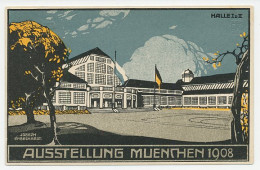 Postal Stationery Bayern 1908 Exhibition Hall - Ohne Zuordnung