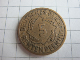 Germany 5 Rentenpfennig 1923 A - 5 Rentenpfennig & 5 Reichspfennig