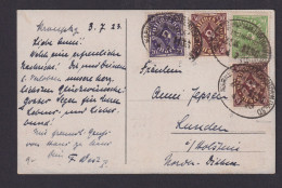 Briefmarken Bahnpost Infla D. Reich Marne ... Künstler Ansichtskarte Allenstein - Ostpreussen