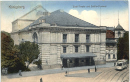 Königsberg - Stadt-Theater Und Schiller Denkmal - Ostpreussen