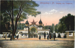 Königsberg - Eingang Zum Tiergarten - Ostpreussen