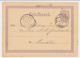 Menaldum - Trein Takjestempel Harlingen - Winschoten 1876 - Brieven En Documenten
